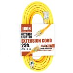 outdoor lighted extension cord 25ft OSHA approved