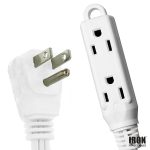3 plug outlet indoor extension cord
