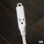 3 plug white extension cord