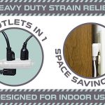 white 3 outlets extension cord