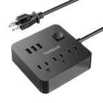 3 usb and 3 plug power cord