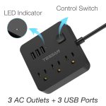 usb and plug powerstrip with control swtich