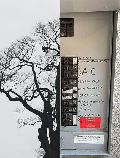 electrical panel as tree