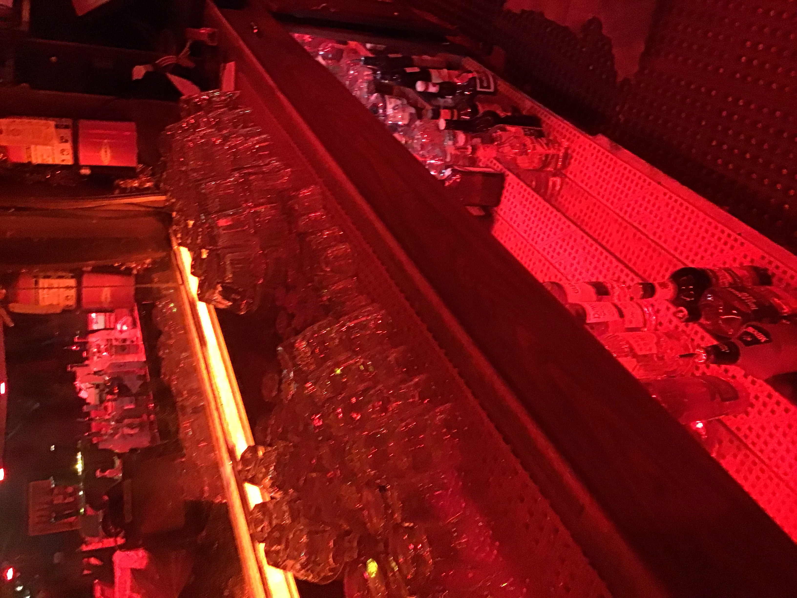 Install LED lights behind bar