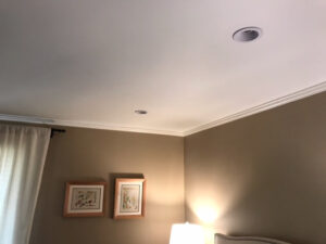 recessed lighting installed in home