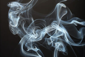 smoke filling black background