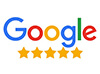 google logo with 5 stars
