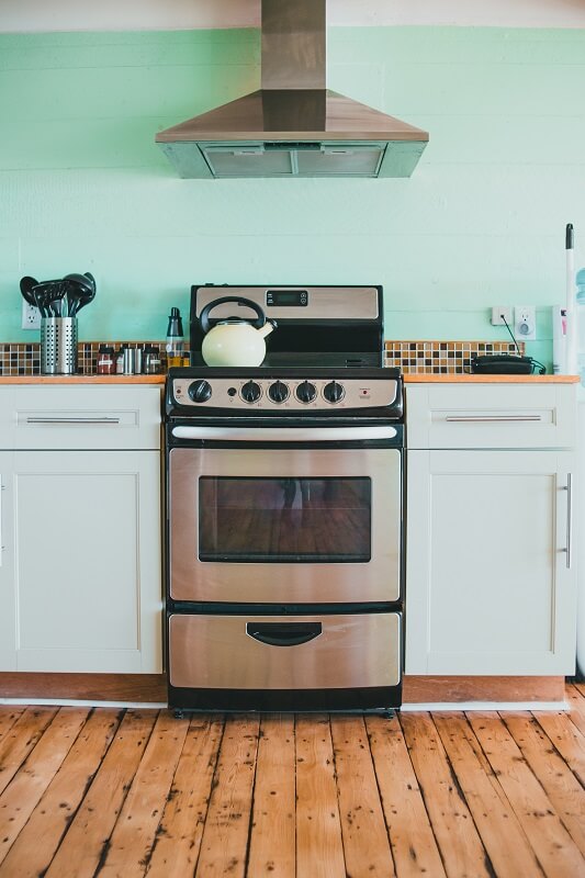 stove in kitchen