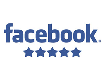 facebook logo with five stars